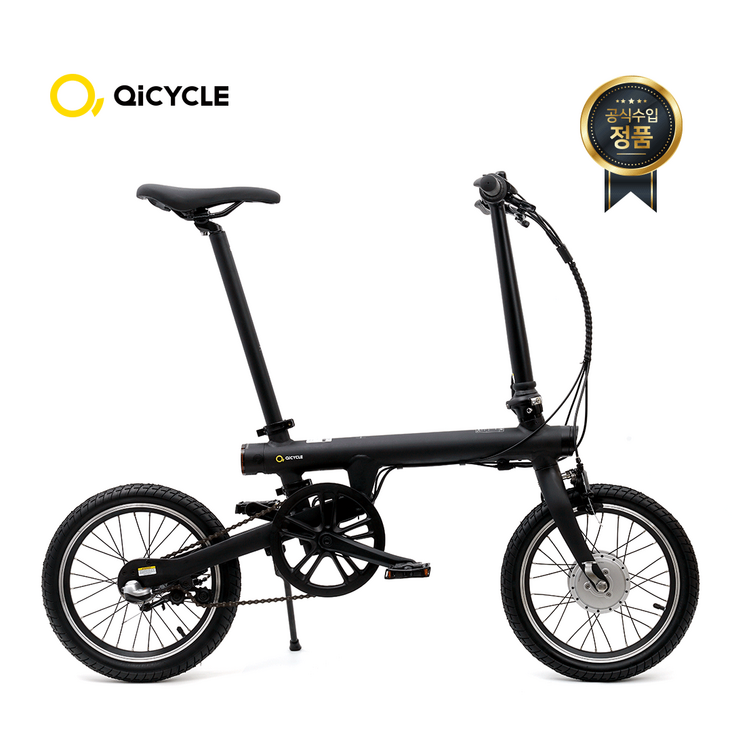 치사이클 EF1 클래식 전기자전거 초경량 접이식 미니벨로 자전거 토크센터 수입정품, 무광블랙