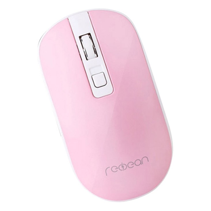 레드빈 무소음 충전식 무선마우스 A25R, 베이비핑크, A25R
