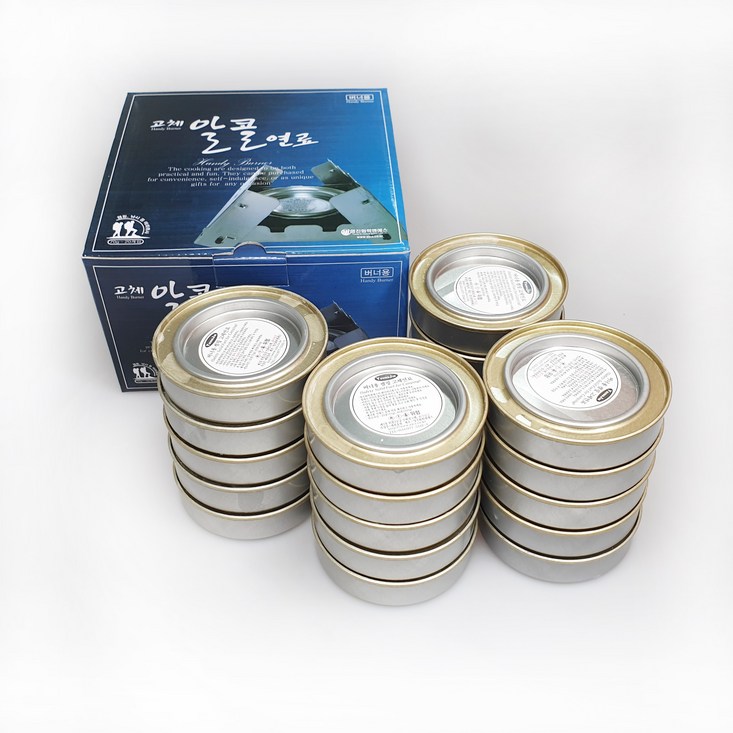 휴대용 고체알콜연료 70g 캠핑 등산 낚시 비상용품, 5캔