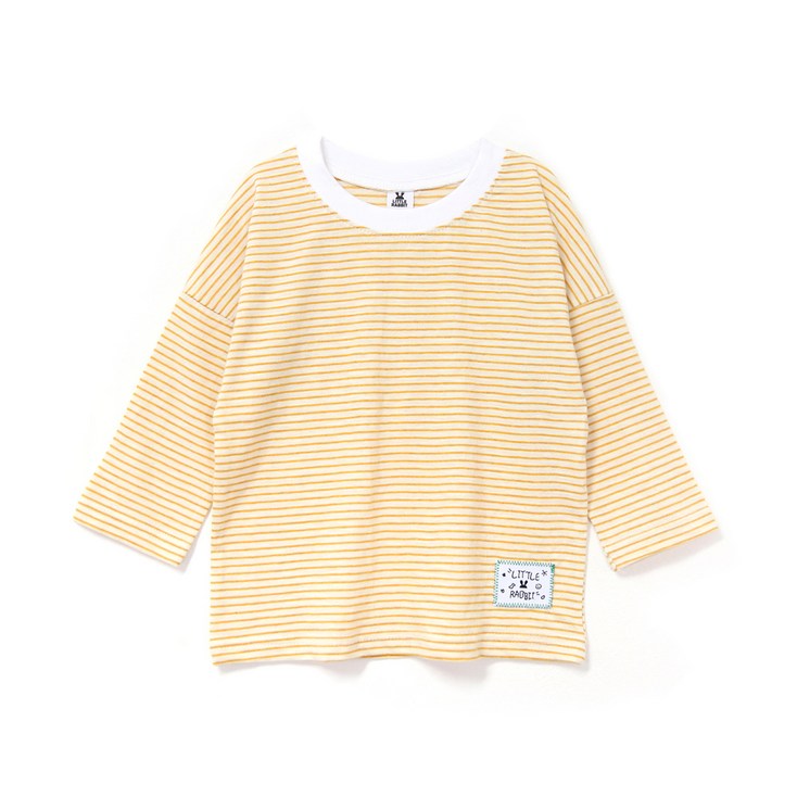 골든래빗 아동용 긴팔 줄지 슬라브 티셔츠