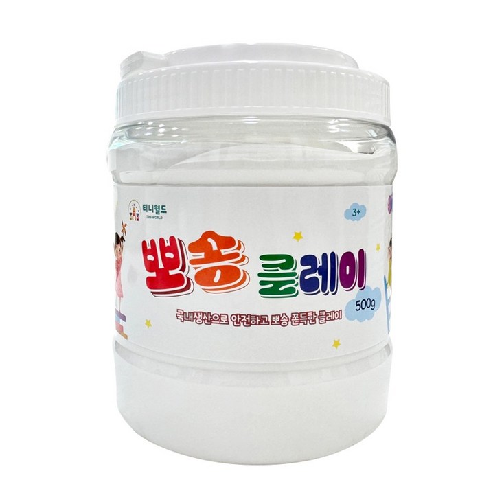 티니월드 뽀송클레이 500g, 흰색 티니월드 뽀송클레이 500g, 흰색