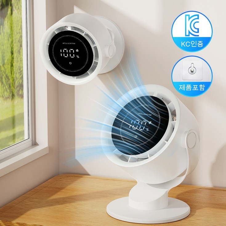 에비크 가정용 무소음 서큘레이터 냉각 탁상용 선풍기, 화이트, 1