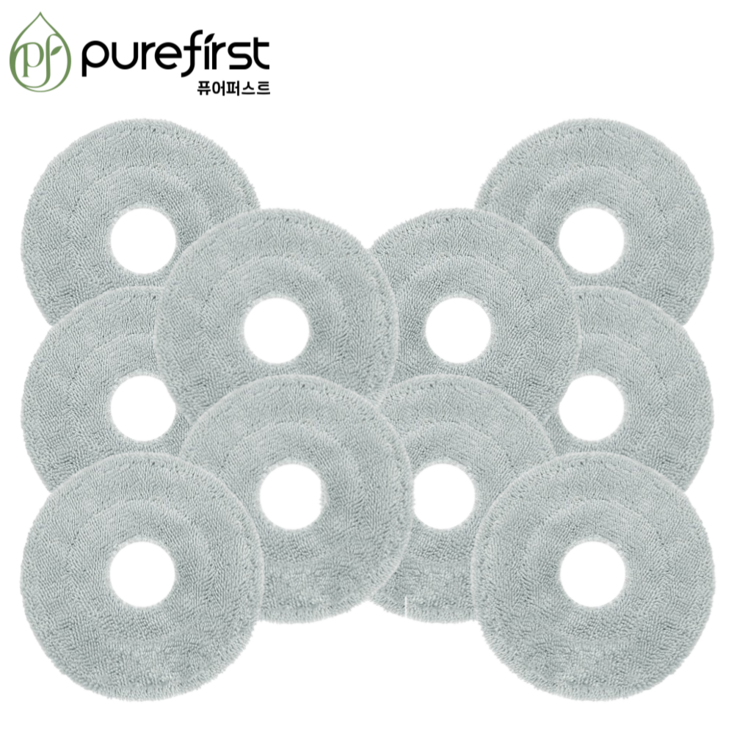 퓨어퍼스트 로보락 Qrevo Curv 걸레 교체용 리필 호환, 10개, 미세모