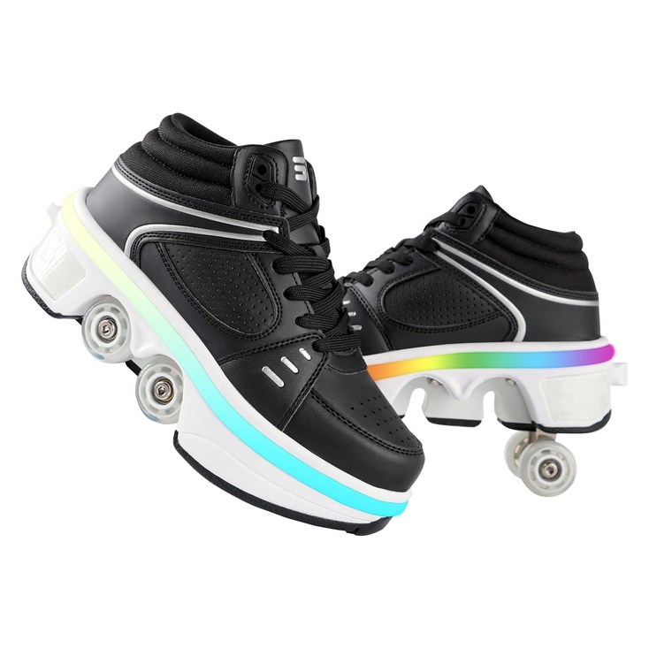liekick 쿼드 스케이트  스케이트 개폐식 롤러 슈즈  휠 스니커즈롤러 스케이트롤러슈즈