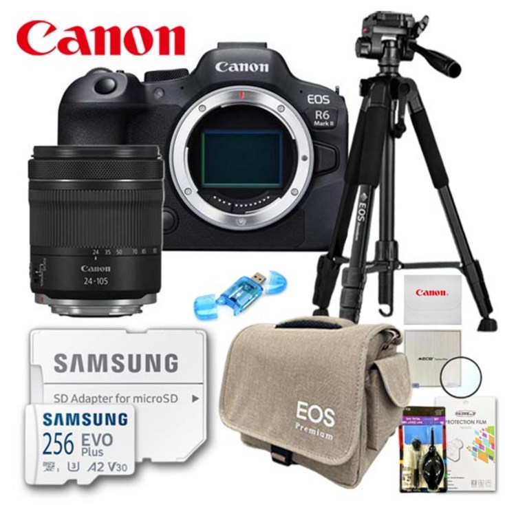 캐논 정품 EOS R6 Mark II 24105 47.1 IS STM KIT 프리미엄 삼각대 패키지 9종세트 256GB TJ 캐논 정품 EOS R6 Mark II 24105 47.1 IS STM KIT 프리미엄 삼각대 패키지 9종세트 256GB TJ