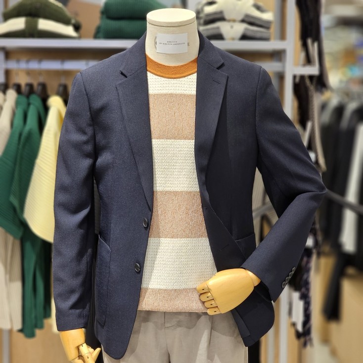 자켓 킨록바이킨록앤더슨 시원하고 신축성 좋은 네이비컬러 메쉬소재 재킷