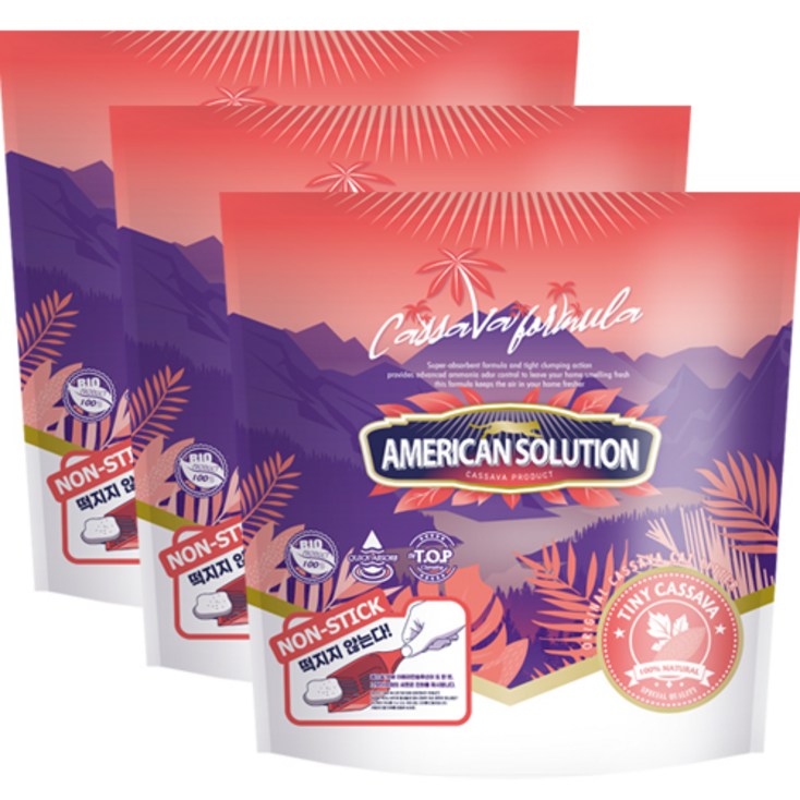아메리칸솔루션 타이니 카사바 모래 4.55kg x3개세트1box