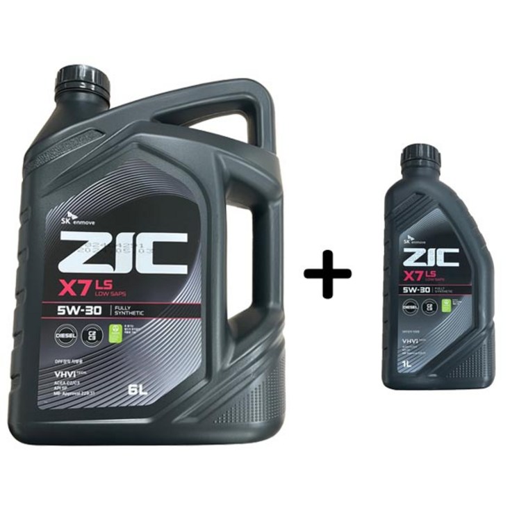 ZIC X7 LS 5W30 6L 1개 1L 디젤 엔진오일