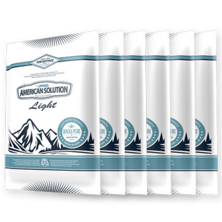 아메리칸솔루션 라이트 로키퓨어 6kg총 6봉총 2박스 배송, 6kg, 6개, 로키퓨어