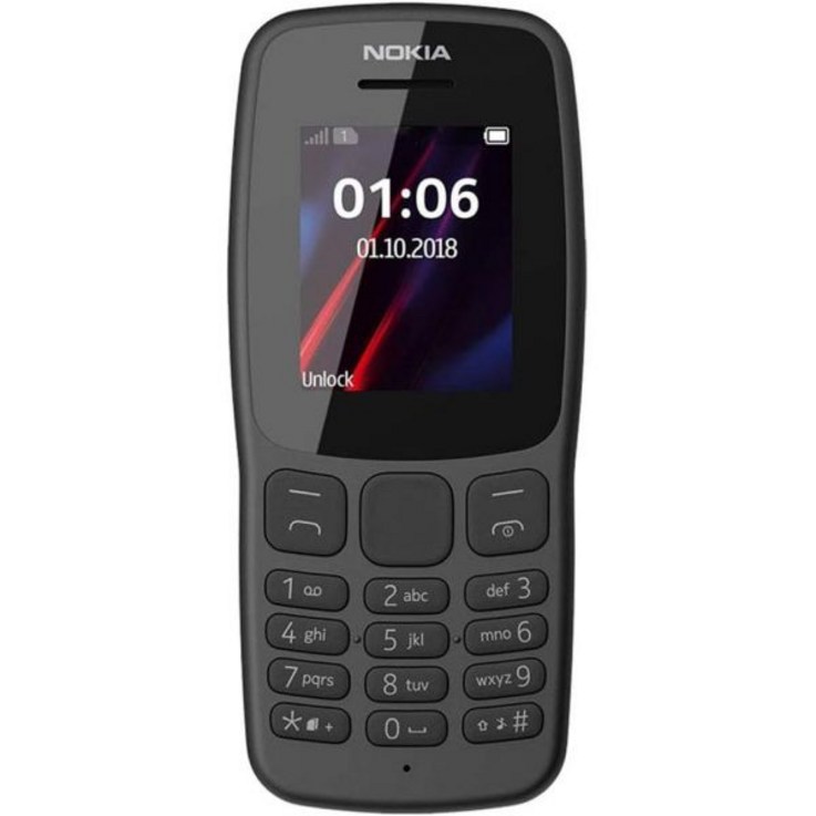 Nokia 노키아 106 싱글심 2018 TA1190 듀얼밴드 8501900 공장 GSM 언락 피처폰 국제 모델