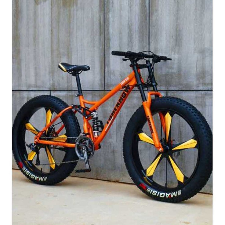 트렉자전거 산악자전거 오프로드 해변 대형 타이어 산악용 트랙 입문용 로드 출퇴근, 흰색 (한 바퀴에 5개의 칼날) 26인치 7단