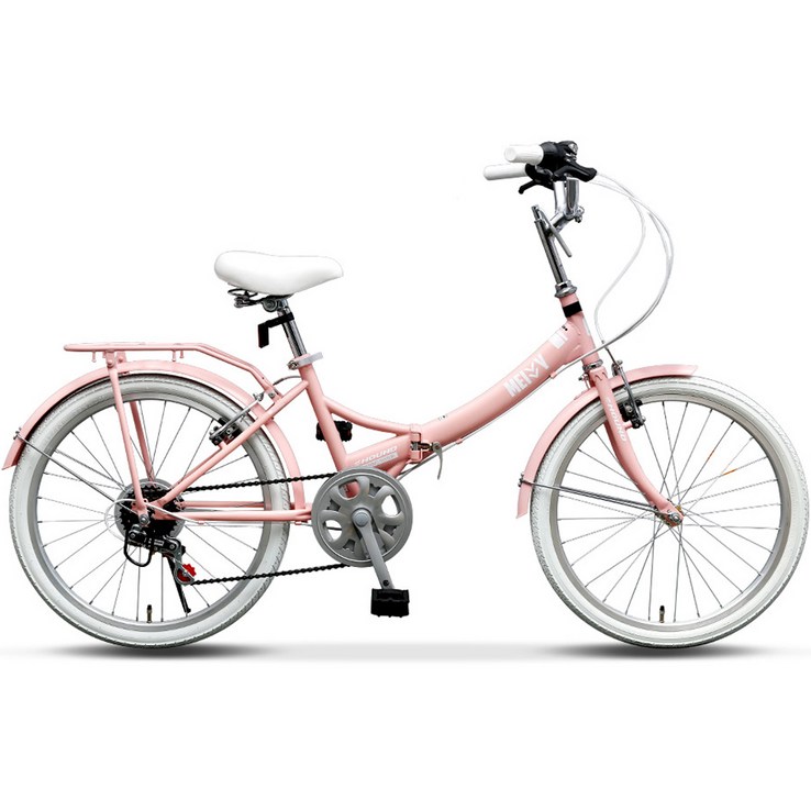 삼천리자전거 메이비22 접이식 미니벨로 자전거, 라이트핑크, 155cm