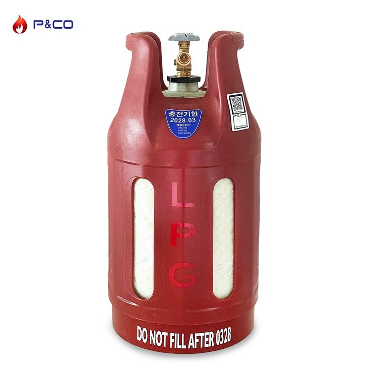 피엔코 컴포지트 슈프림 가스통 10kg LPG 가스 캠핑카 푸드트럭