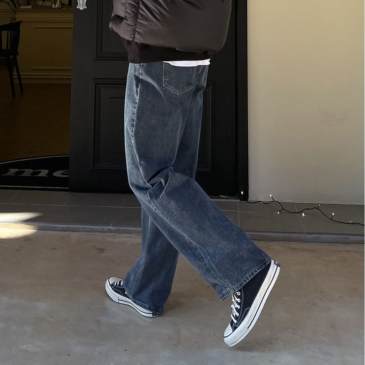 3타입 히팅 청바지 기모 와이드 데님 팬츠 기본,롱,숏