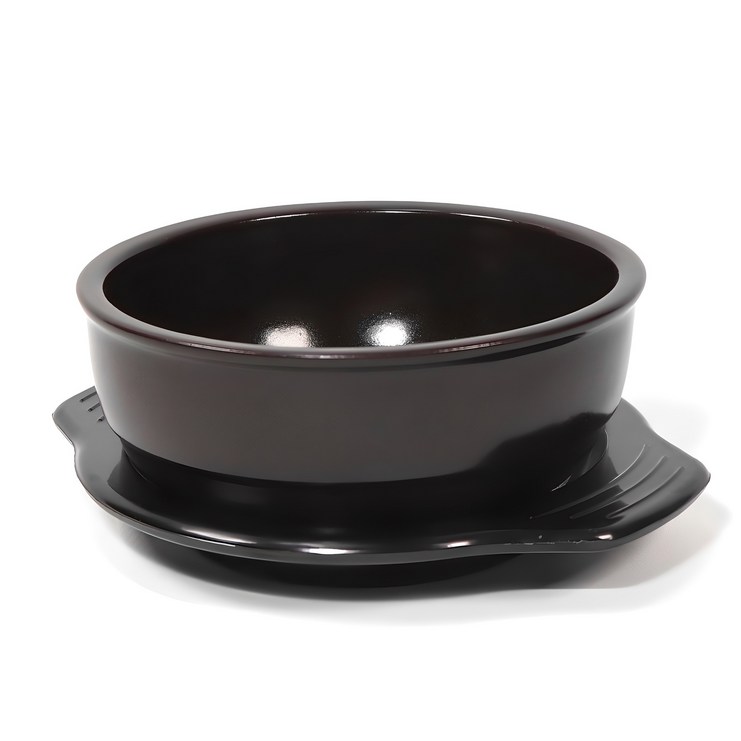 진뚝배기 직화 설렁탕기A 2호 멜라민 받침 세트, 17.8cm, 1세트