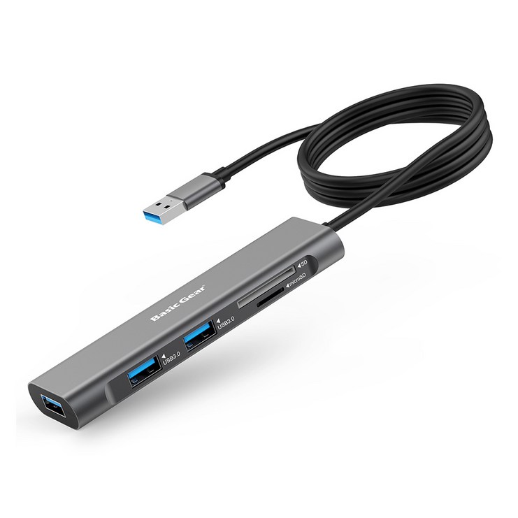 베이직기어 USB 3.0 5 in 1 멀티허브 BGUH3 베이직기어 USB 3.0 5 in 1 멀티허브 BGUH3