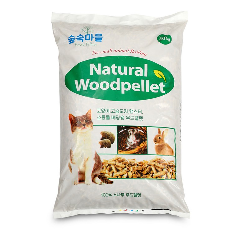 숲속마을 네추럴 우드펠렛 고양이모래 소나무향 20230619