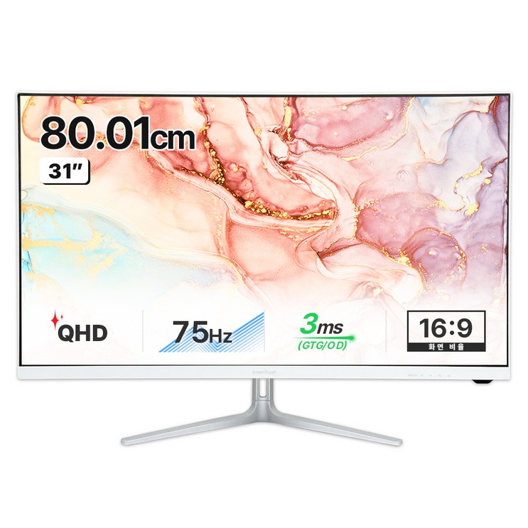 인터픽셀 QHD 화이트 에디션 모니터, 80cm, IPQ3220일반 인터픽셀 QHD 화이트 에디션 모니터, 80cm, IPQ3220일반
