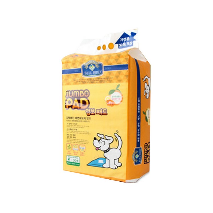 목우촌 점보 레몬향 강아지패드 50p 배변 애견패드, 6개, 50개입