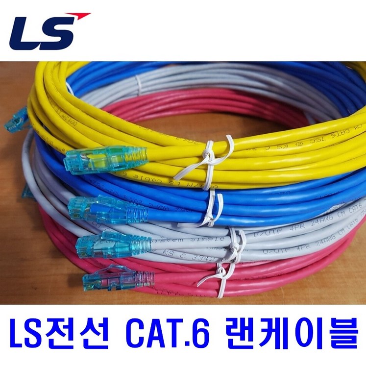 LS전선 관통RJ45 UTP CAT6 기가비트 랜케이블 주문제작, 100m, 1개, 블루