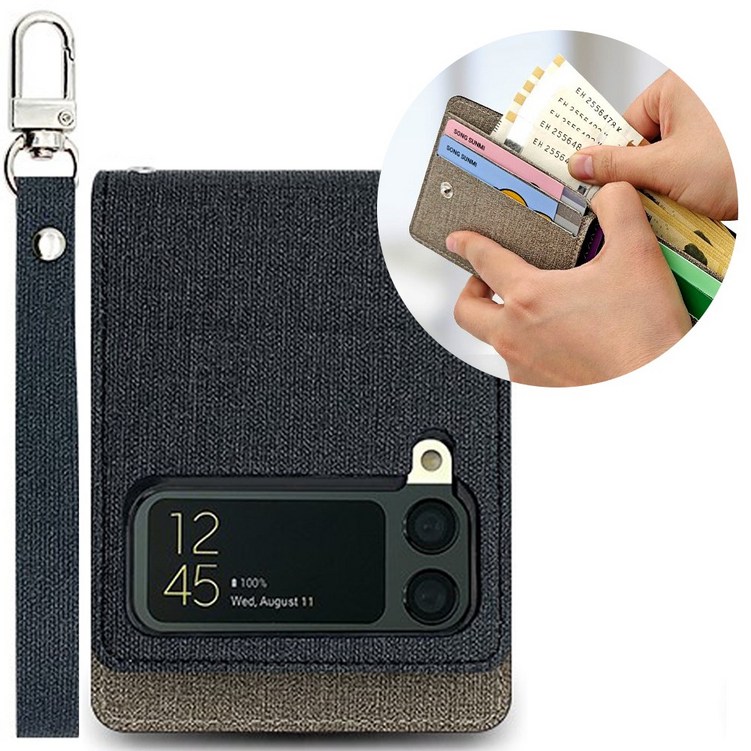 lg폴더폰 아나시스 헤더 캔버스 Z플립1 2 3 4 (5G) 카드 4장 지폐 수납가능 핸드폰케이스