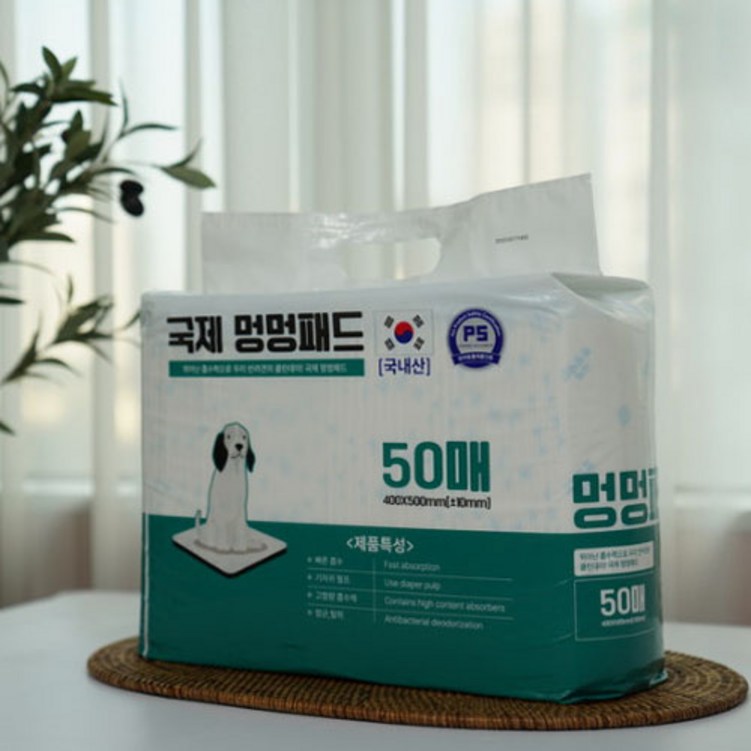 국내생산 친환경적인 국제멍멍패드 100매실속형, 1개, 100매입