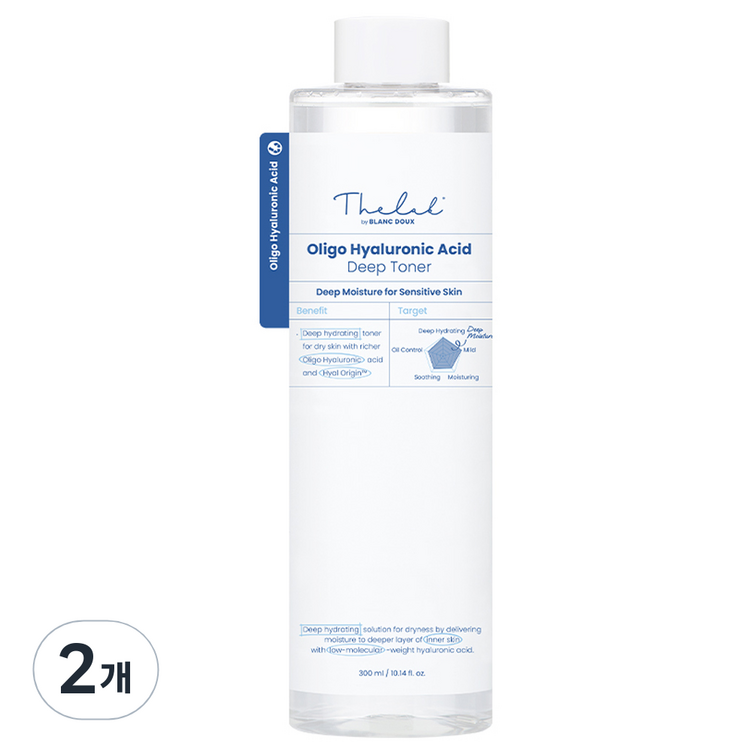 더랩바이블랑두 올리고 히알루론산 저분자 딥 토너 300ml, 300ml, 2개 더랩바이블랑두 올리고 히알루론산 저분자 딥 토너 300ml, 300ml, 2개