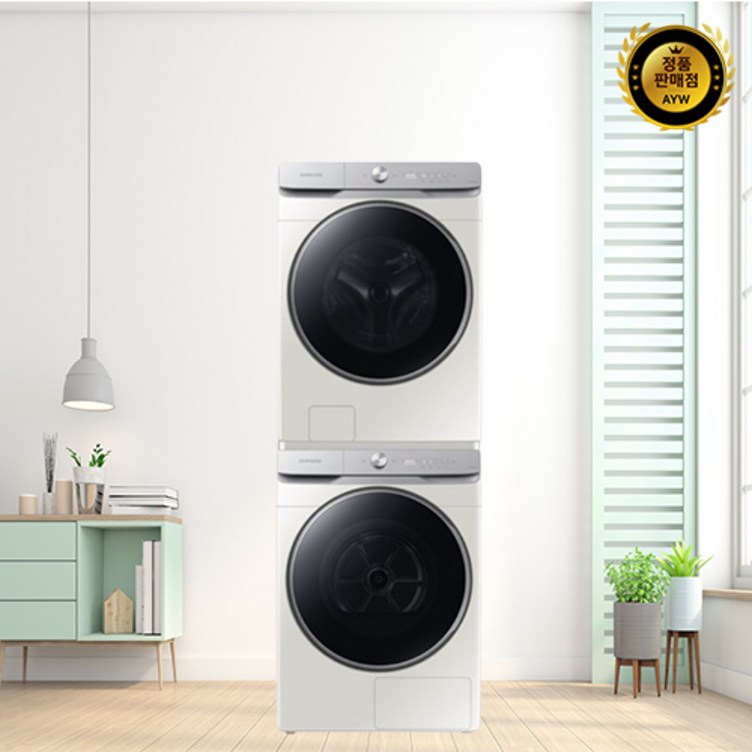 삼성전자 그랑데AI 드럼세탁기 WF24T8500KE 24kg건조기 DV17T8740SE 17kg직렬설치 패키지 방문설치