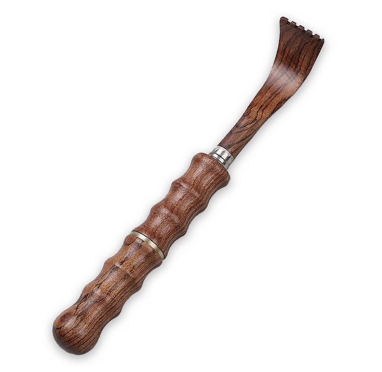 바코젤 길이조절 효자손, 갈색나무, 1개