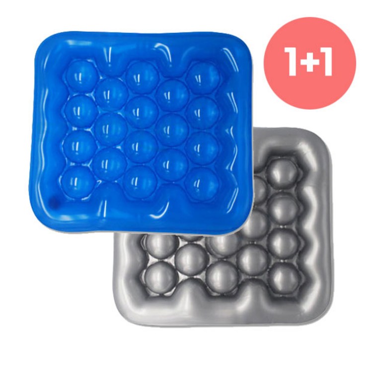 신형 공기방석 물방석 에어방석 휠체어방석 블루1실버1 세트