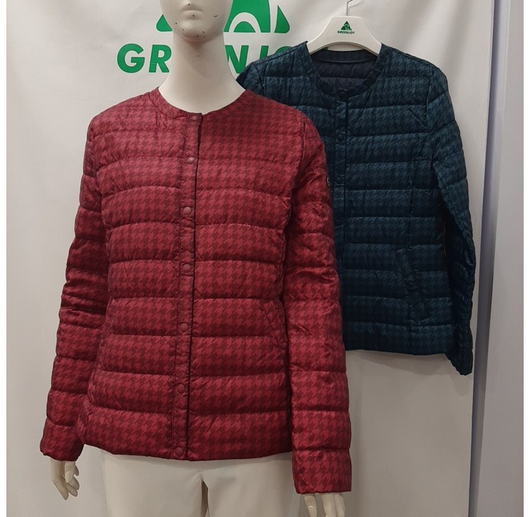 동아수성점 4층 그린조이 간절기에 입다가 내피로 착용 가능한 구스 라운드 여성 패딩 점퍼 GF21WJ01W