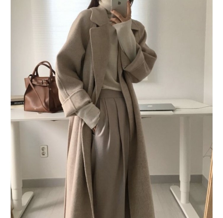 모카롱코트2 모직 싱글 코트