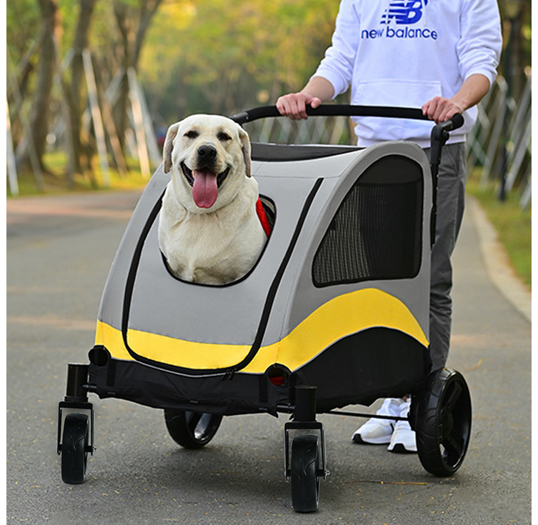 Bingopaw 펫유모차 4륜식 원터치 풀딩 대형견 늙은개