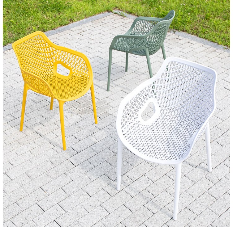 루이 암 체어 2개 야외 테라스 카페 인테리어 의자, 그린, 2개