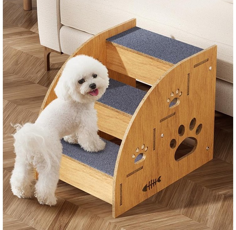 HANTAO 강아지 원목 계단 4단 3단 2단 반려동물 스텝