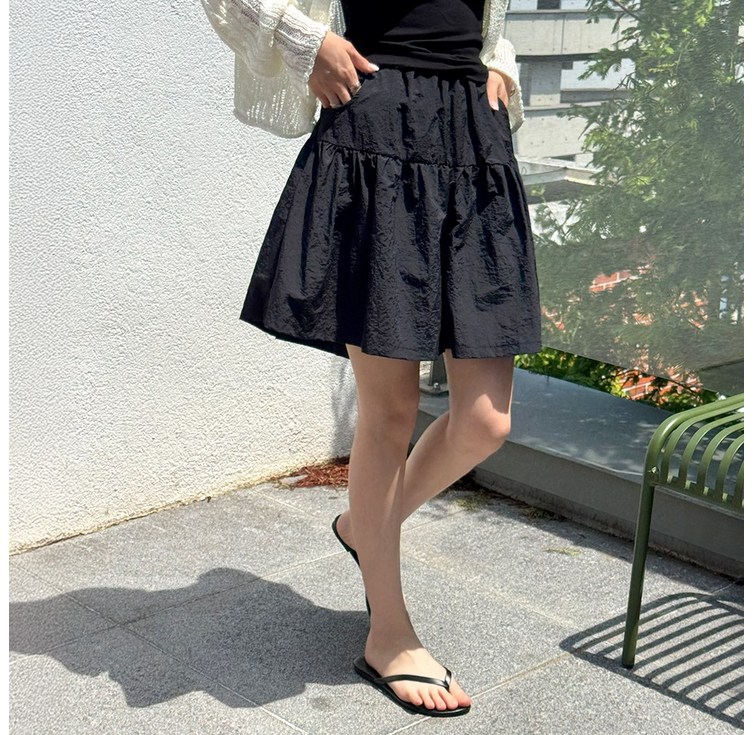 데일리앤 마레 여름 바스락 A라인 밴딩 와이드 반바지 치마바지 큐롯팬츠 4부 5부 숏팬츠 빅사이즈