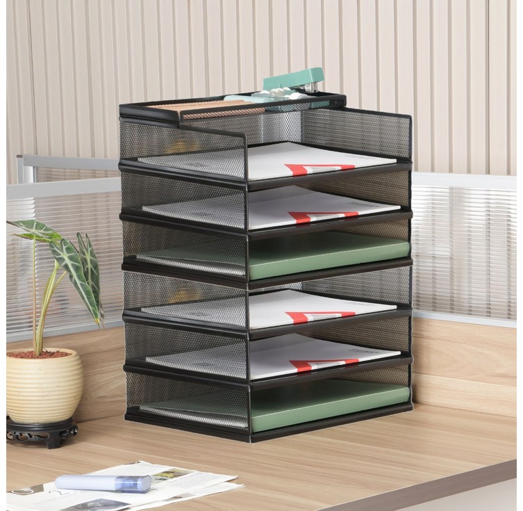 데이즈인 데스크 A4 수납 서류 정리 철제 트레이 6단