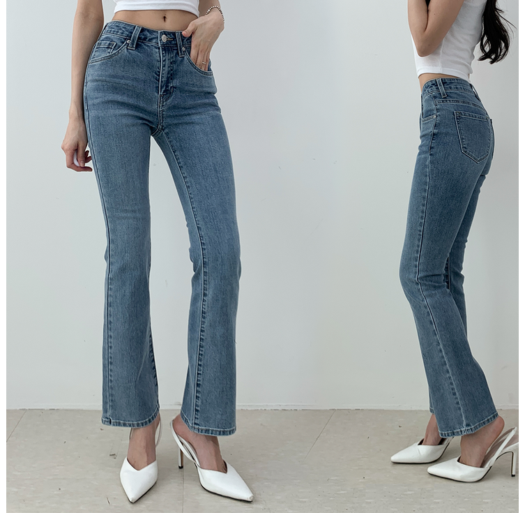 백화점 정품 게스 여성 슬림 부츠컷 청바지 미디엄블루