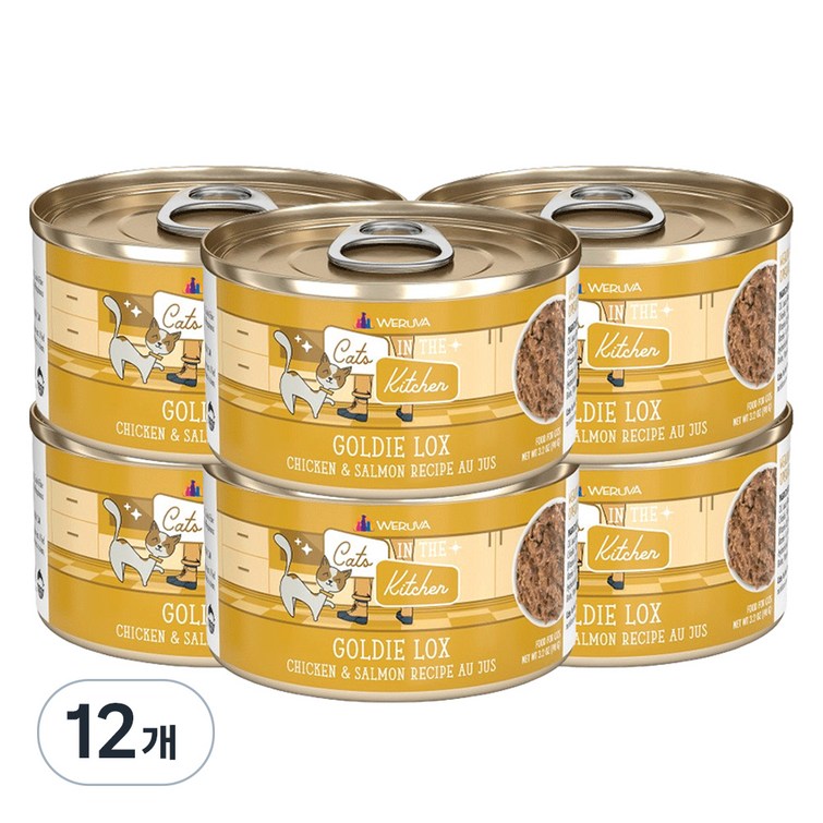 웨루바 캣츠 인더 키친 골디 락스 주식캔 6p, 닭, 90g, 12개